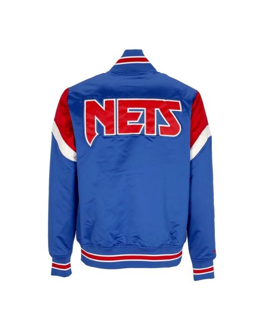 Mitchell & Ness Blue Bomber Jackets for men