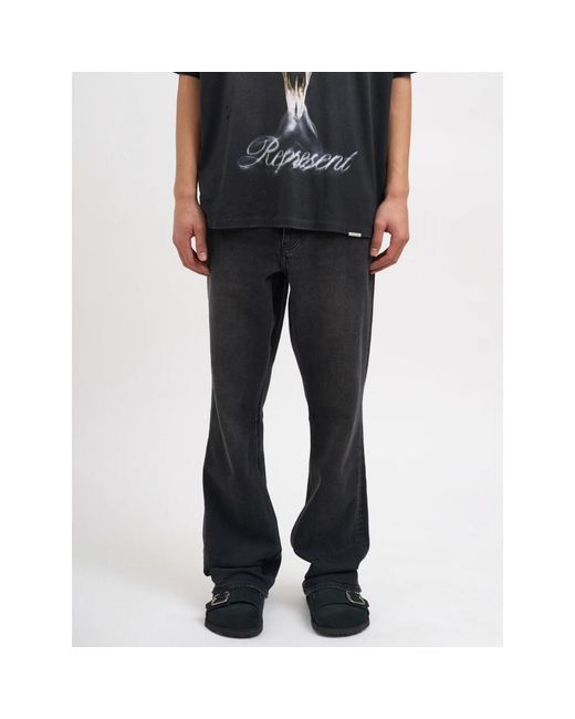 Represent Black Flared Jeans for men