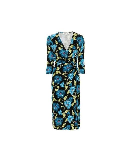Diane von Furstenberg Blue Midi Dresses