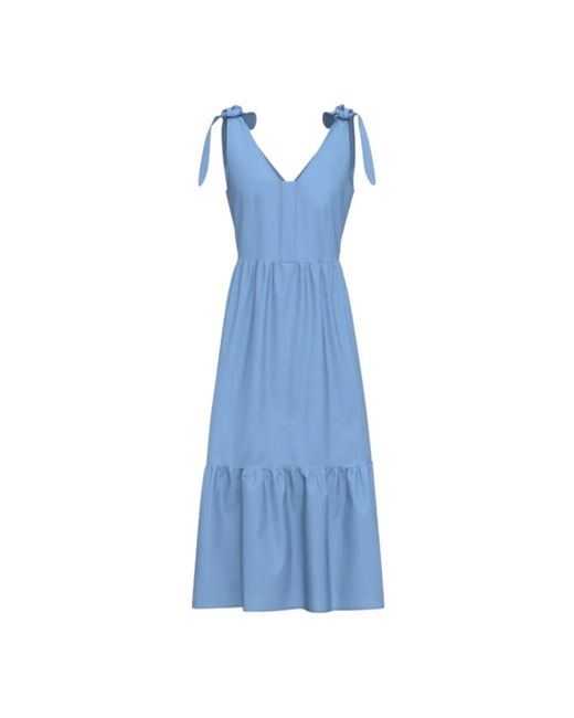 Emme Di Marella Blue Midi Dresses