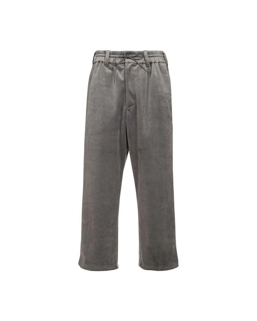 Y-3 Gray Wide Trousers for men
