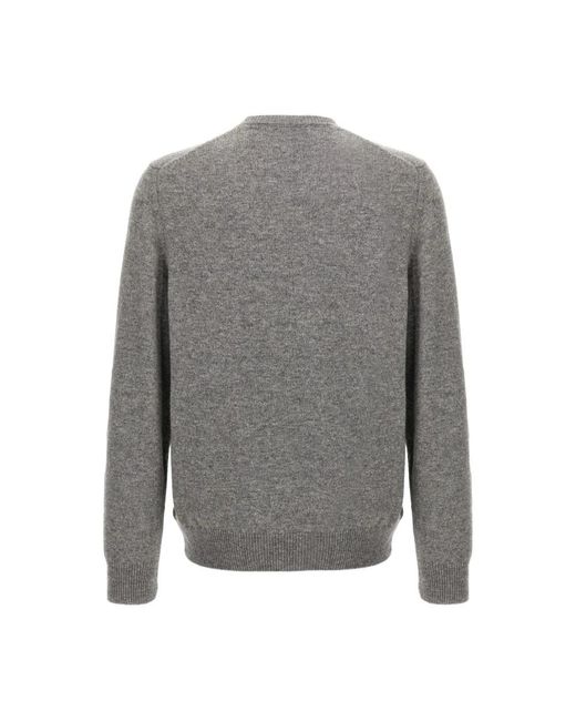 Zanone Gray Round-Neck Knitwear for men