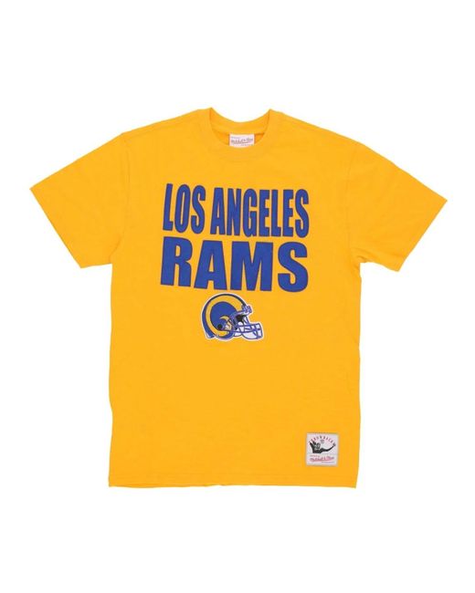 Mitchell & Ness Tops ,Geel ,Katoen Losram Legendarische Slub Tee Nfl in het Yellow voor heren