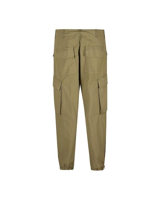 Laneus Green Slim-Fit Trousers for men
