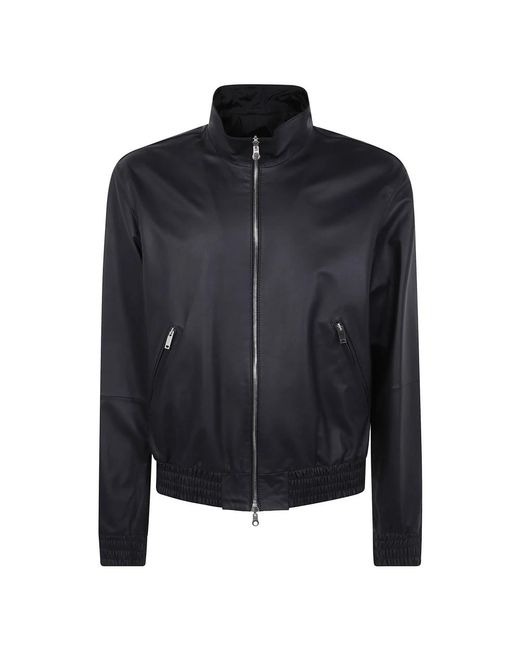 1972 DESA Jassen ,Zwart ,Leer Reversible Bomber Jacket in het Black voor heren
