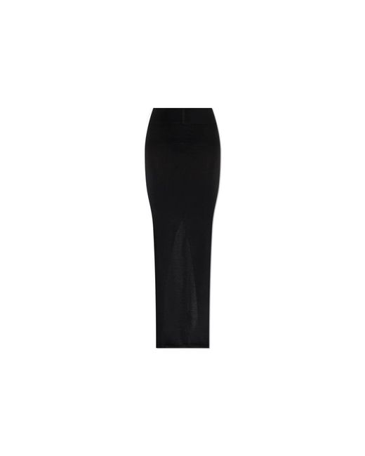 Rick Owens Rokken ,Zwart ,Wol Rok Pilaar in het Black