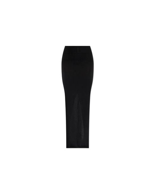 Rick Owens Black Maxi Skirts