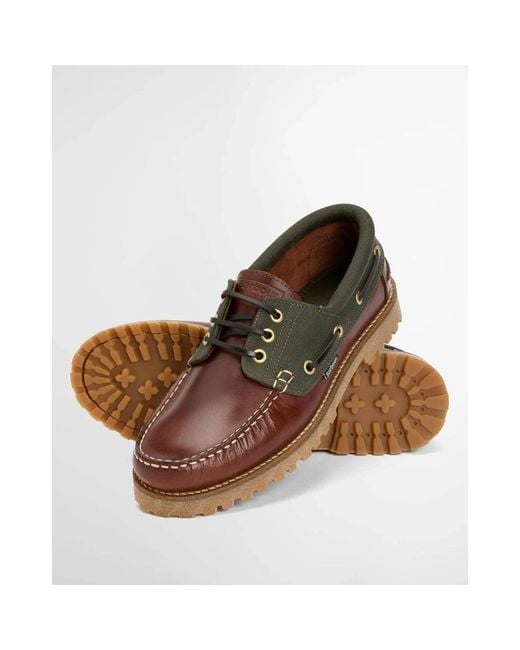 Barbour Brown Boat Shoes for men