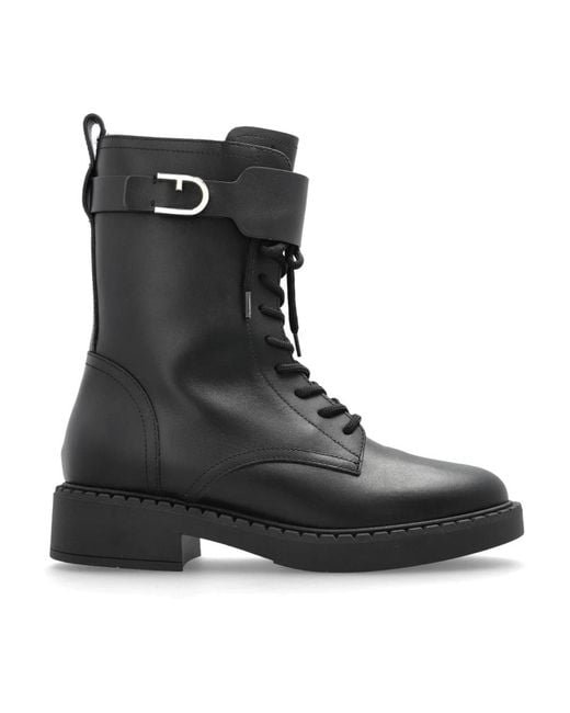 Lace-Up Boots Furla de color Black