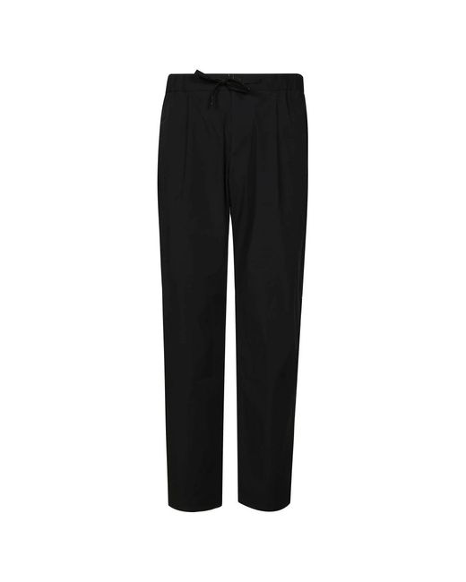 Herno Black Straight Trousers for men