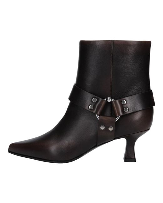 3Juin Black Heeled Boots