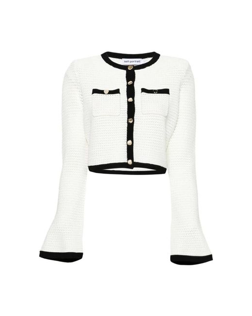 Knitwear > cardigans Self-Portrait en coloris White