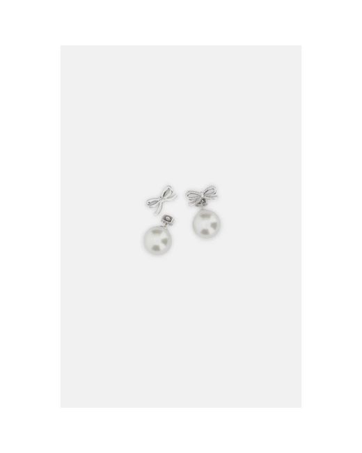Self-Portrait White Earrings