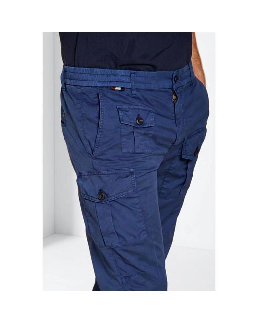 Mason's Blue Slim-Fit Trousers for men