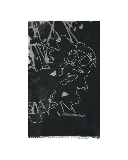 Scarves di Emporio Armani in Black da Uomo