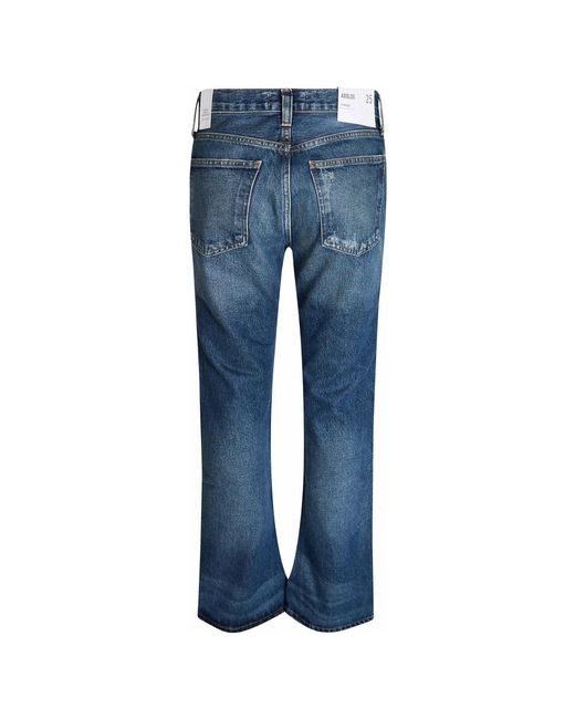 Agolde Mid Rise Kick Boot in het Blue