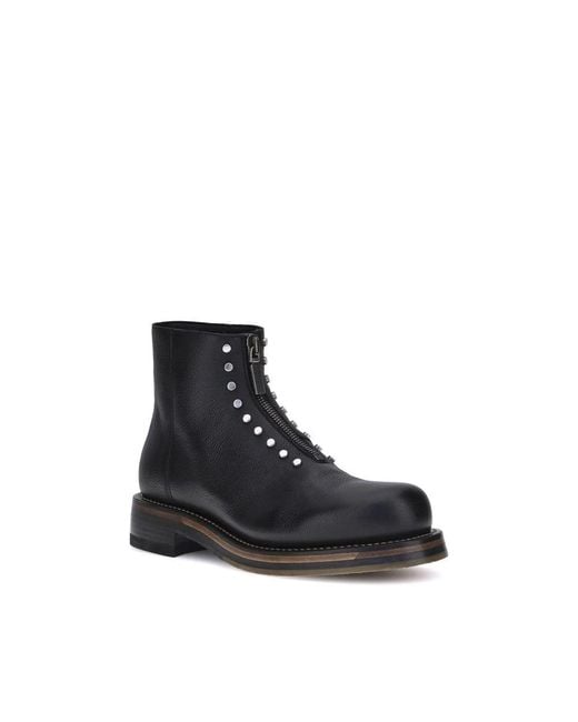 Alexander McQueen Nieten Leder Stiefeletten in Blue für Herren