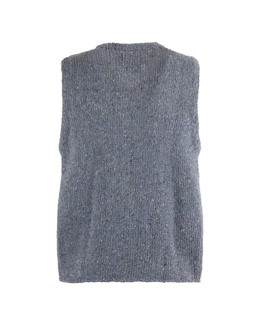 ERL Blue Sleeveless Knitwear for men