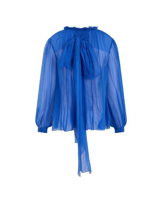Alberta Ferretti Blue Blouses