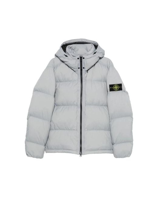 Stone Island Gray Winter Jackets for men