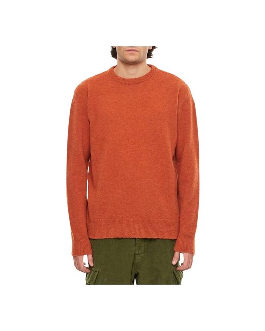 President's Orange Round-Neck Knitwear for men