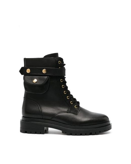 Ralph Lauren Black Lace-Up Boots
