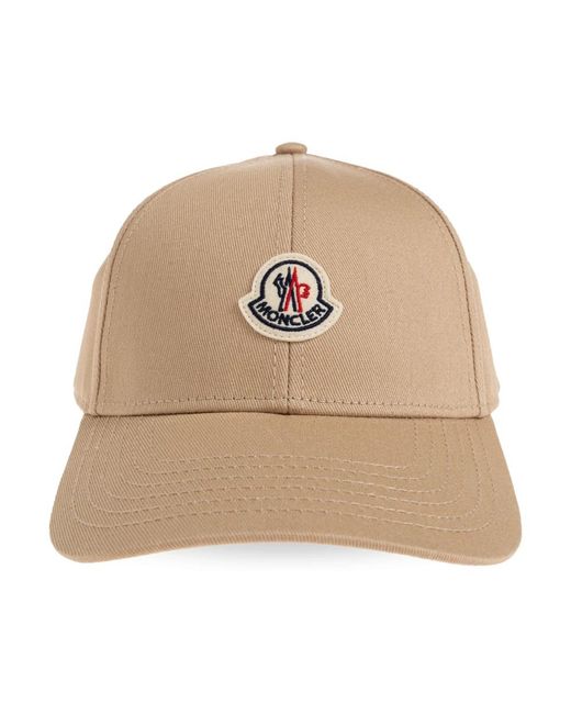 Moncler Accessoires ,Katoen Katoenen Gabardine Baseballpet in het Natural voor heren