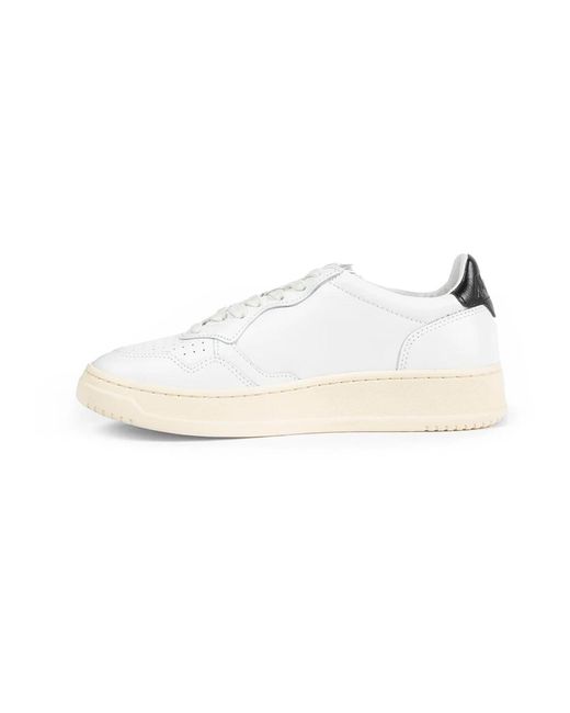 Autry White E Ledersneakers im Vintage-Stil