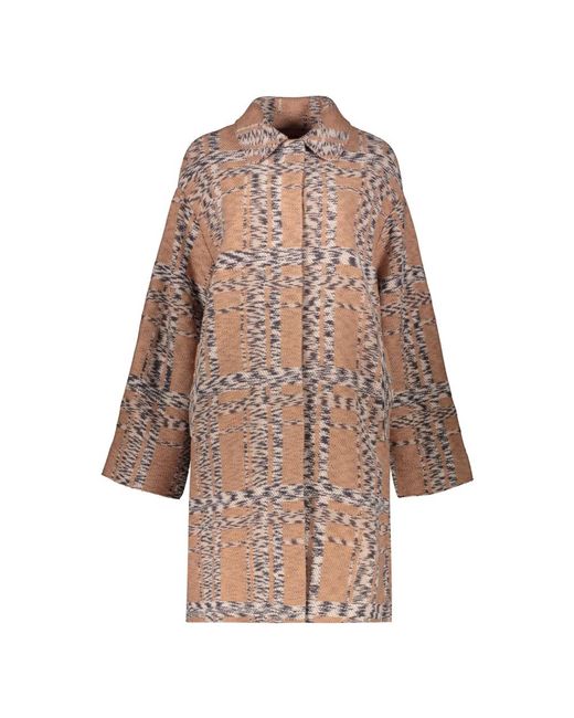 Missoni Jassen ,Veelkleurig ,Wol Klassieke Wollen Jas in het Brown