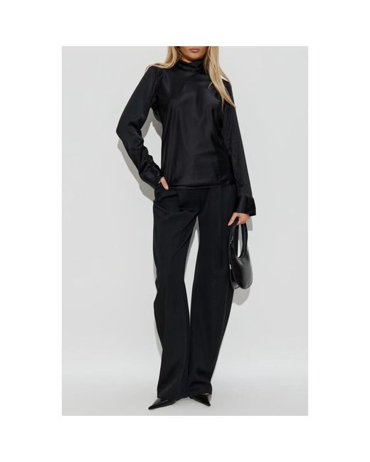 Courreges Overhemden ,Zwart ,Top Met Een Opstaande Kraag in het Black