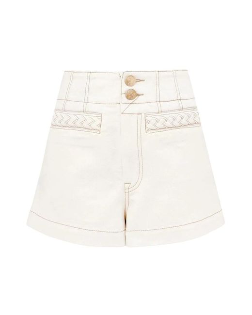 Zimmermann Roselight Denim Short in het White