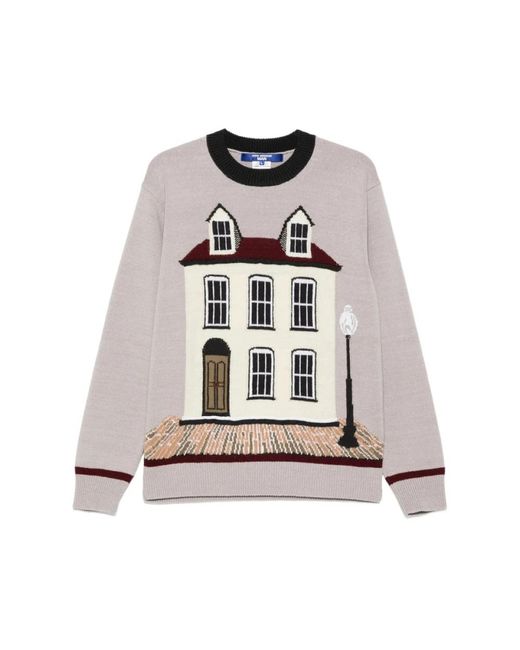 Junya Watanabe Gray Round-Neck Knitwear for men