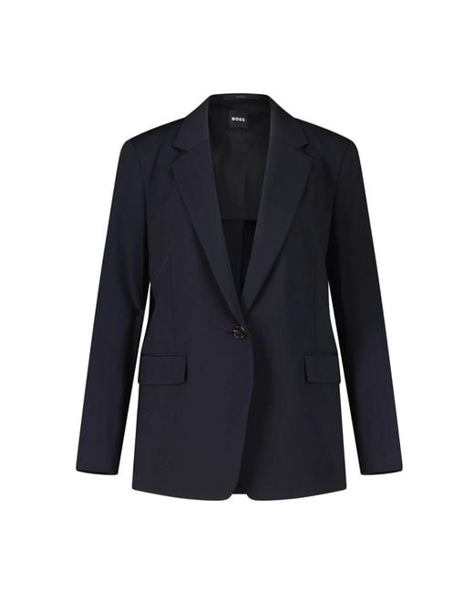 HUGO Jassen ,Zwart ,Slim Fit Business Blazer in het Blue