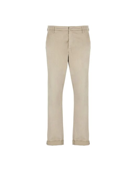 Dondup Baumwollhose mit knopfverschluss in Natural für Herren