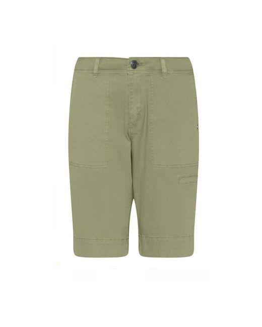 Cro Korte Broeken ,Groen ,Katoen Groene Shorts Met Zakken En Zachte Stof in het Green