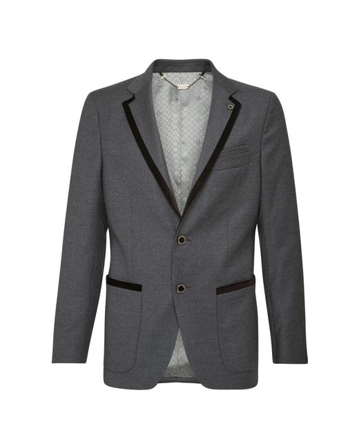 Billionaire Jassen ,Grijs ,Leer Blazer Elegant in het Gray voor heren