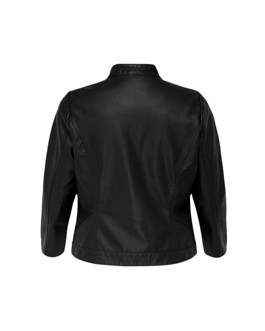 Only Carmakoma Black Leather Jackets