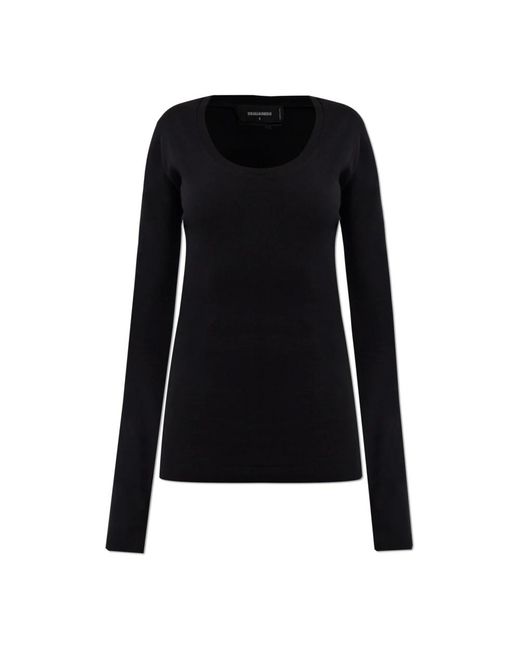 DSquared² Black Langarm-Oberteil