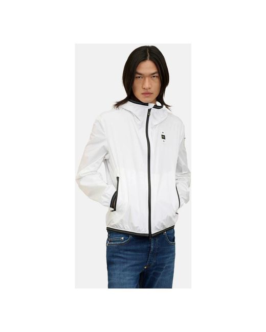 Wind Jackets Blauer pour homme en coloris White
