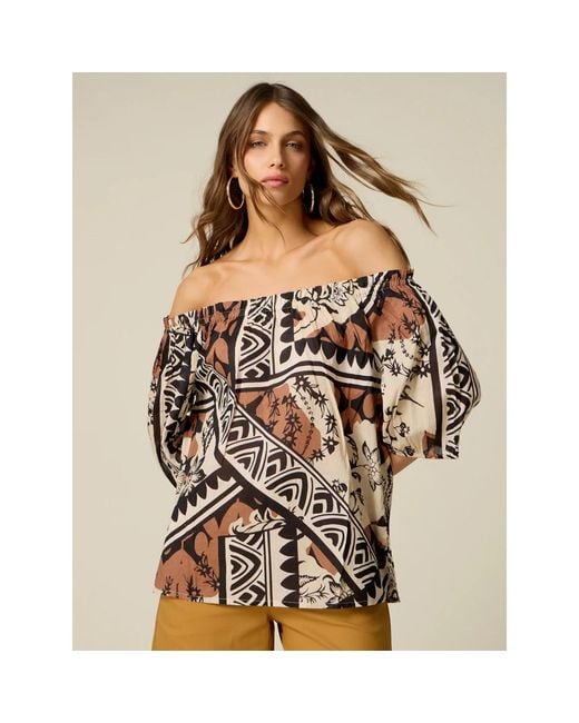 Blouses Oltre de color Black