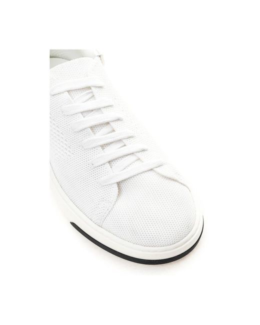Casadei White Weißer stoff-sneaker