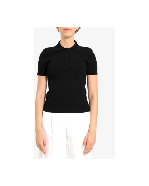 MSGM Ribbed Polo in het Black