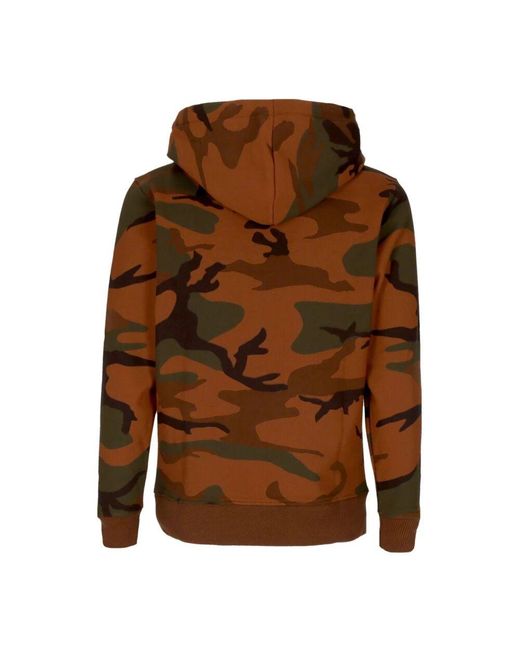 Alpha Industries Camo Verbrannte Kapuzenpullover Langarm Sweatshirt in Brown für Herren