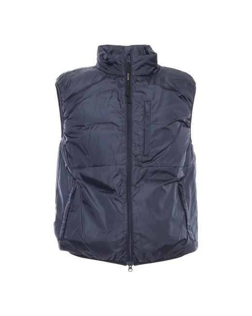 Aspesi Jassen ,Blauw ,Leer Gilet Jil in het Blue voor heren
