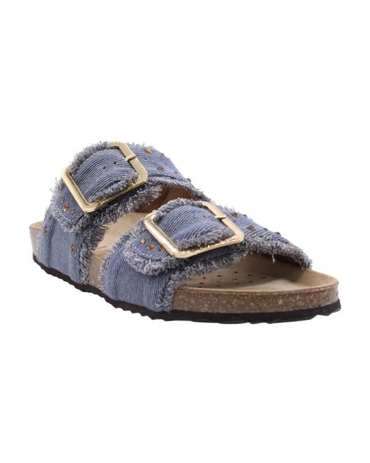 Geox Blue Sliders