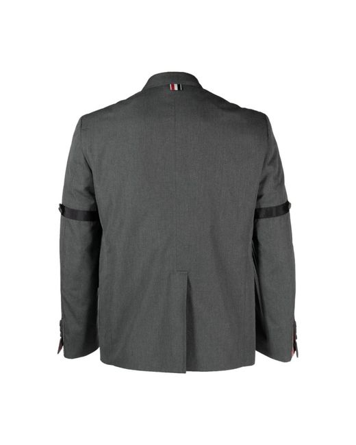 Thom Browne Jassen ,Grijs ,Straight Fit Sb S/C Met Gg Armband in het Gray voor heren
