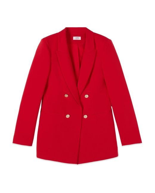 Oltre Double-Breasted Blazer Van Technische Stof in het Red