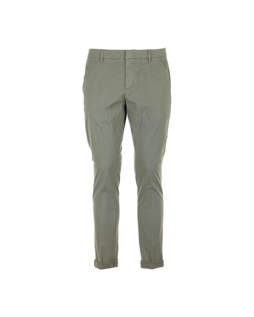 Dondup Gray Slim-Fit Trousers for men