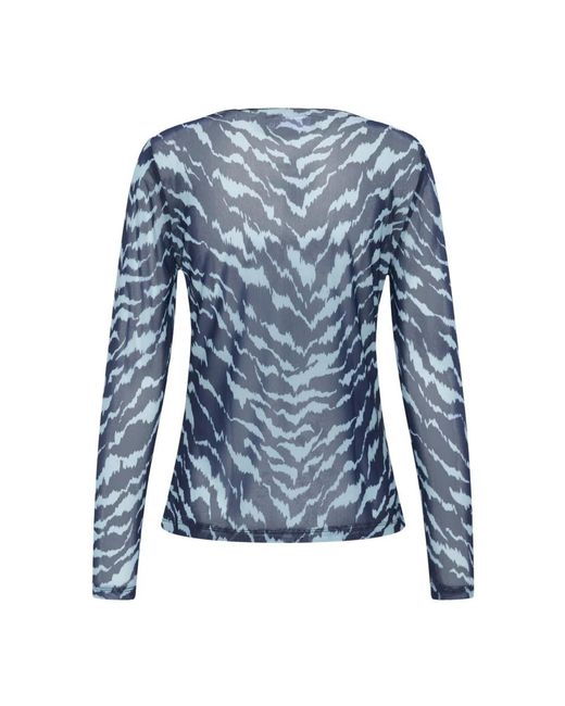 Saint Tropez Long Sleeve Tops in het Blue
