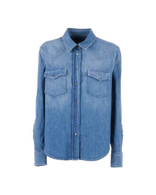 Dondup Blue Denim Shirts